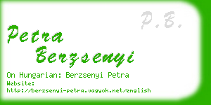 petra berzsenyi business card